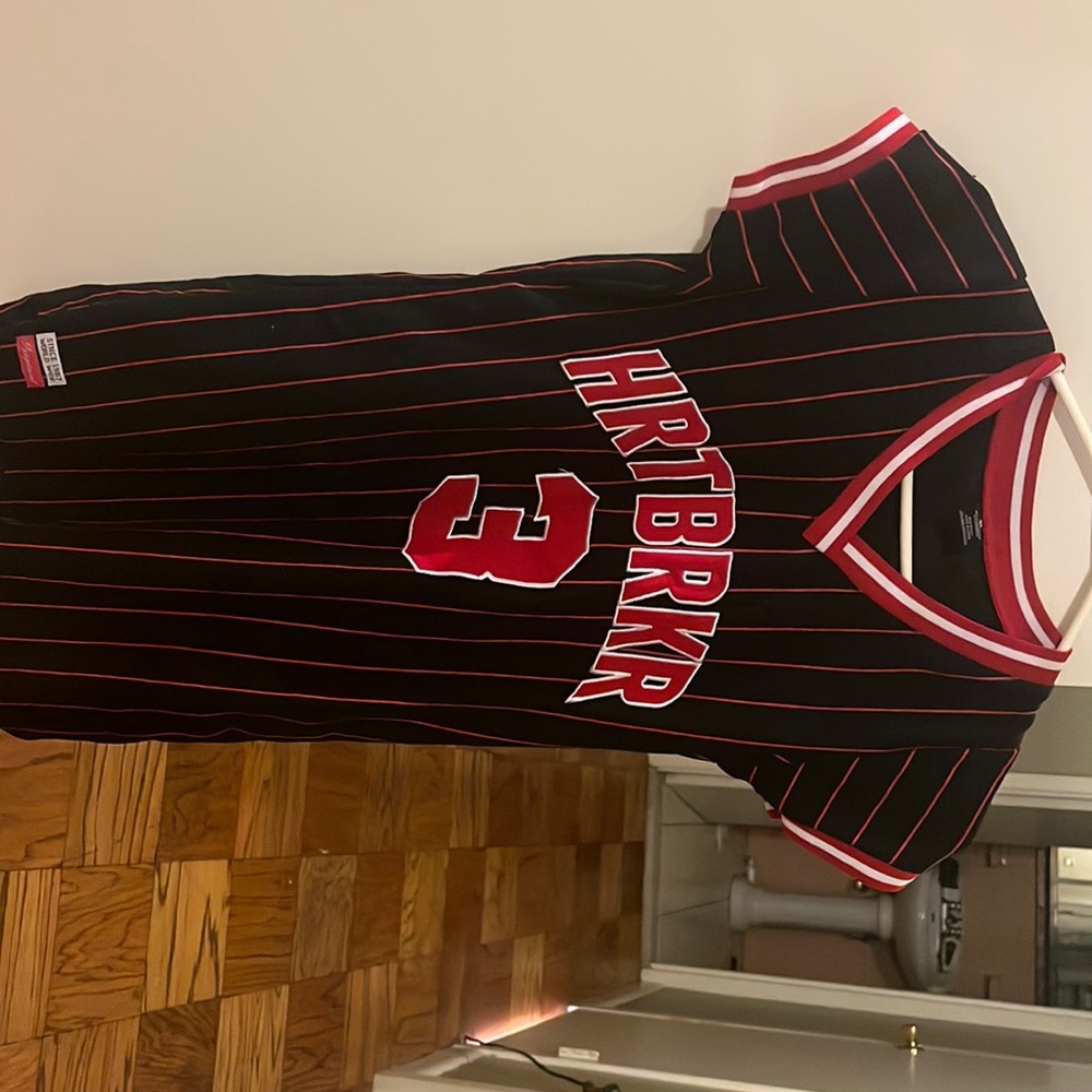 Heart breaker dress black and white striped small